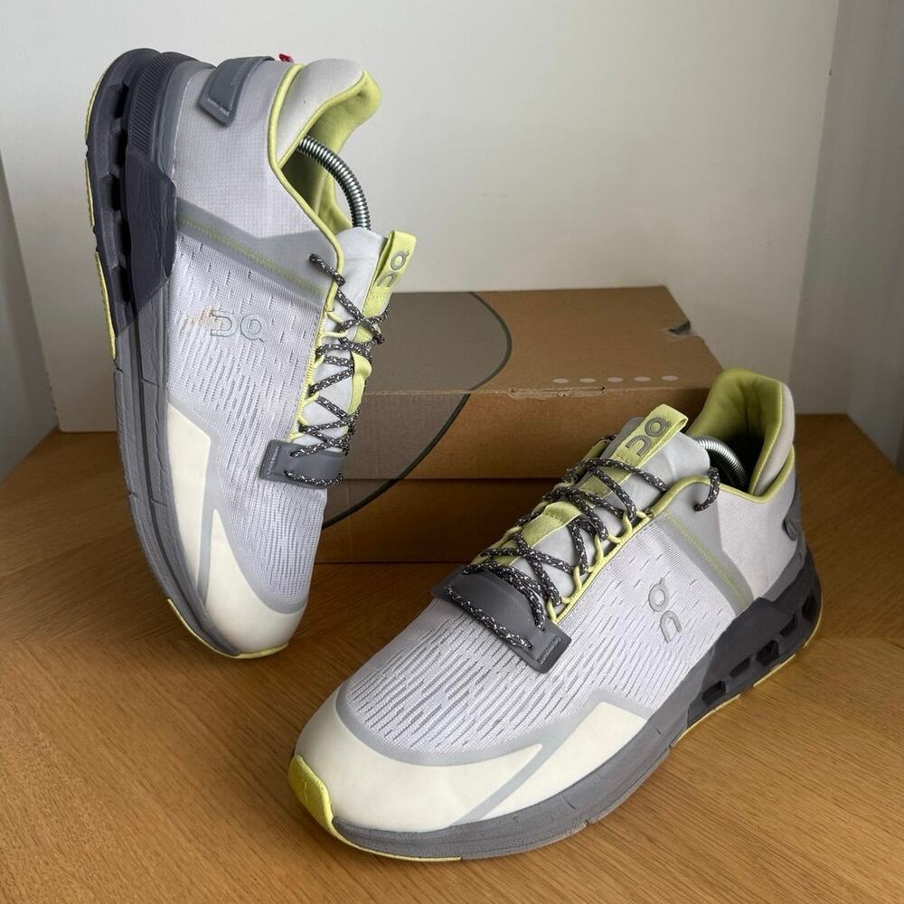 On Cloud Cloudnova ‘Flux Glacier/Zest’ Men Running Sneakers- SZ 10.5